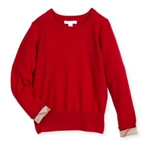 Burberry Georgey Cashmere Check-cuff Pullover